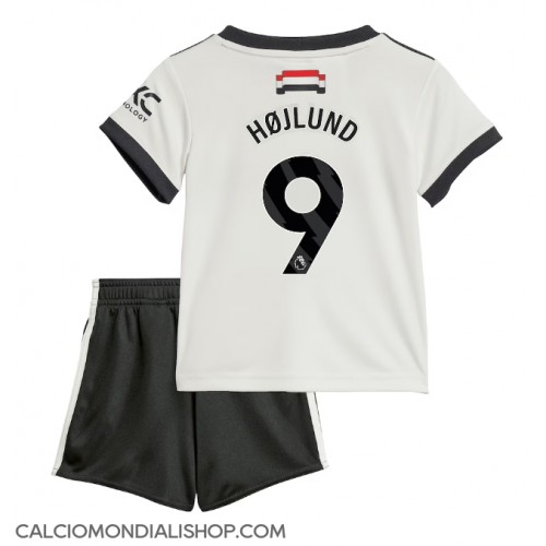 Maglie da calcio Manchester United Rasmus Hojlund #9 Terza Maglia Bambino 2024-25 Manica Corta (+ Pantaloni corti)